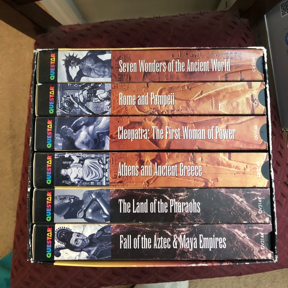 6 Awesome Vhs Tapes History... Rare Find Exc Cond Gem